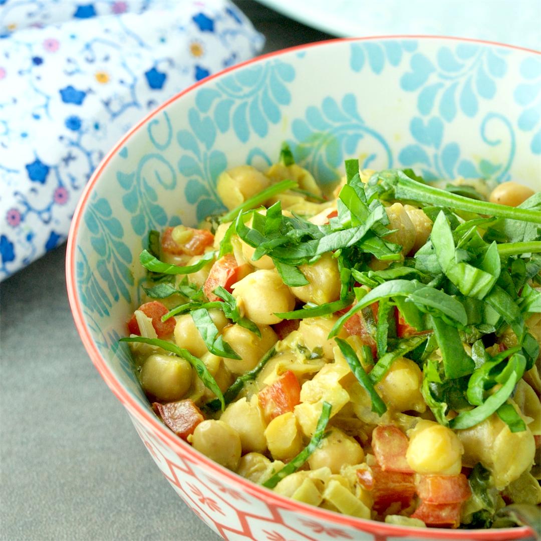Quick Chickpea Curry Easy Dinner Recipe