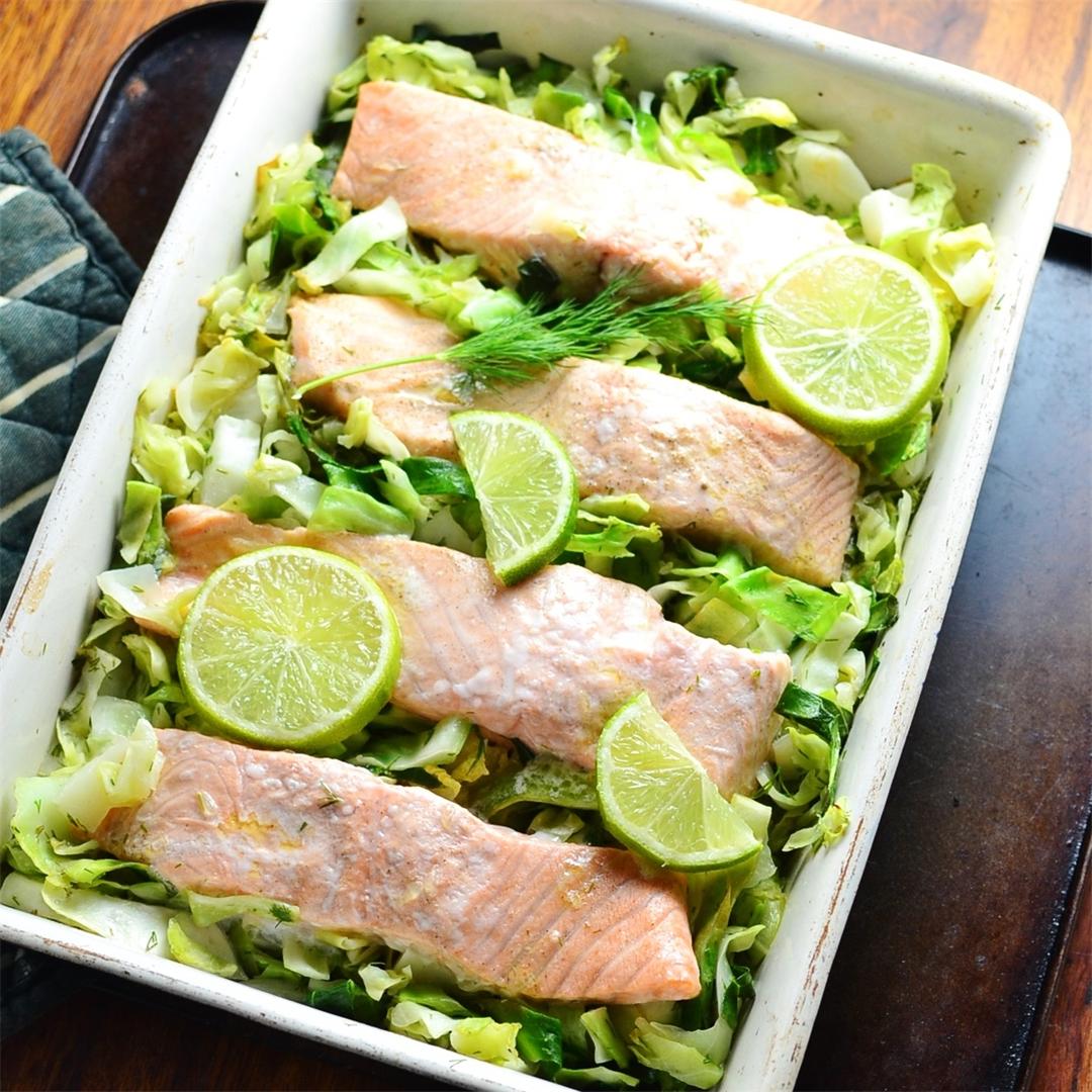 Sweetheart Cabbage and Dill Salmon