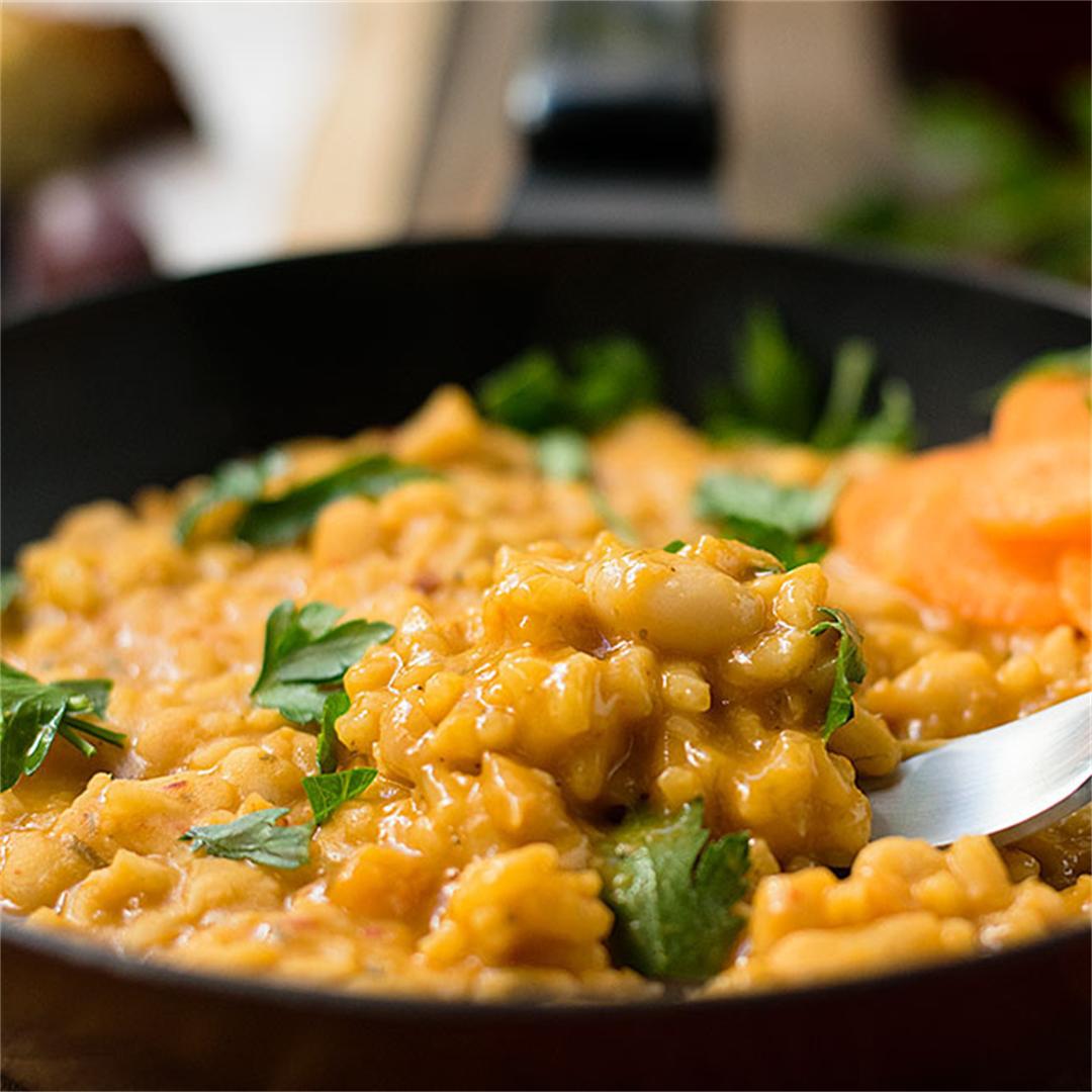 Traditional white bean risotto