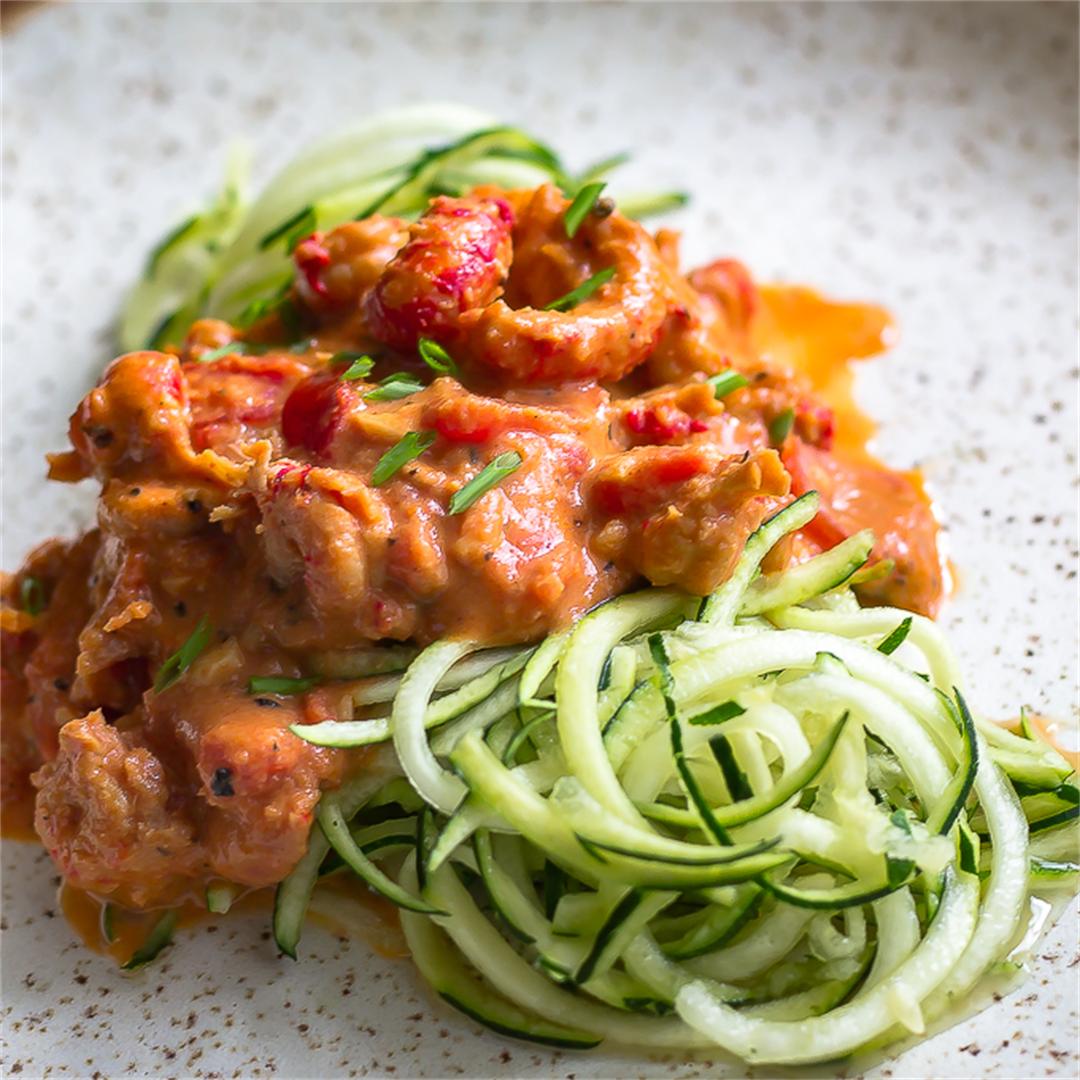 Creole Crawfish Monica With Zucchini Noodles