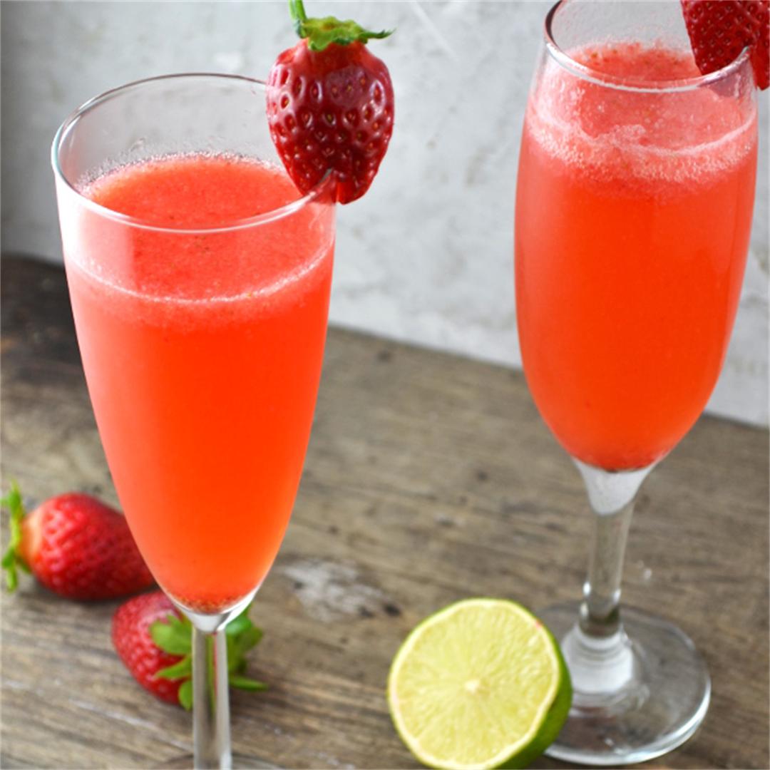 Strawberry Bellini with Lime