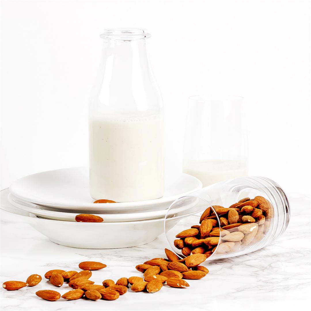 Unsweetened Homemade Almond Milk From Scratch