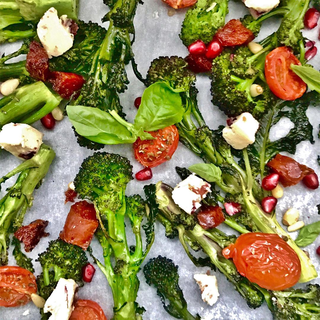 Paleo Oven-Roasted Tenderstem Broccoli Salad