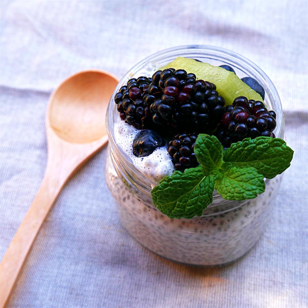 Chia Pudding with Home-Made Almond Milk: Dairy Free and Quick