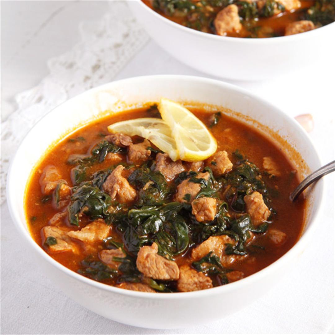 Spinach and Pork Stew