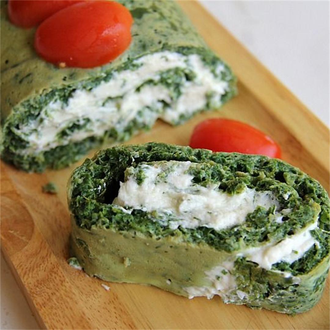 Spinach Goats Cheese Roulade
