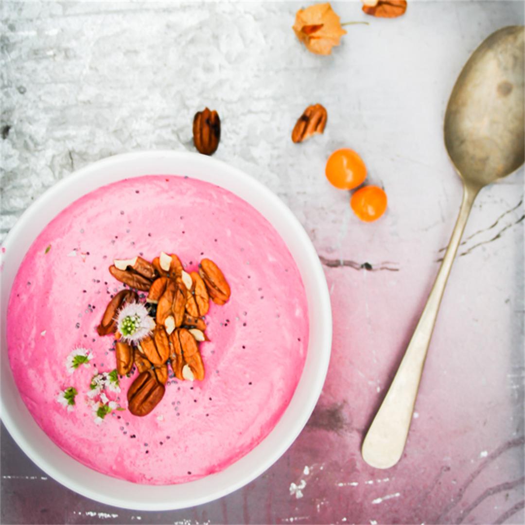 Beet Overnight Oats Smoothie Bowl