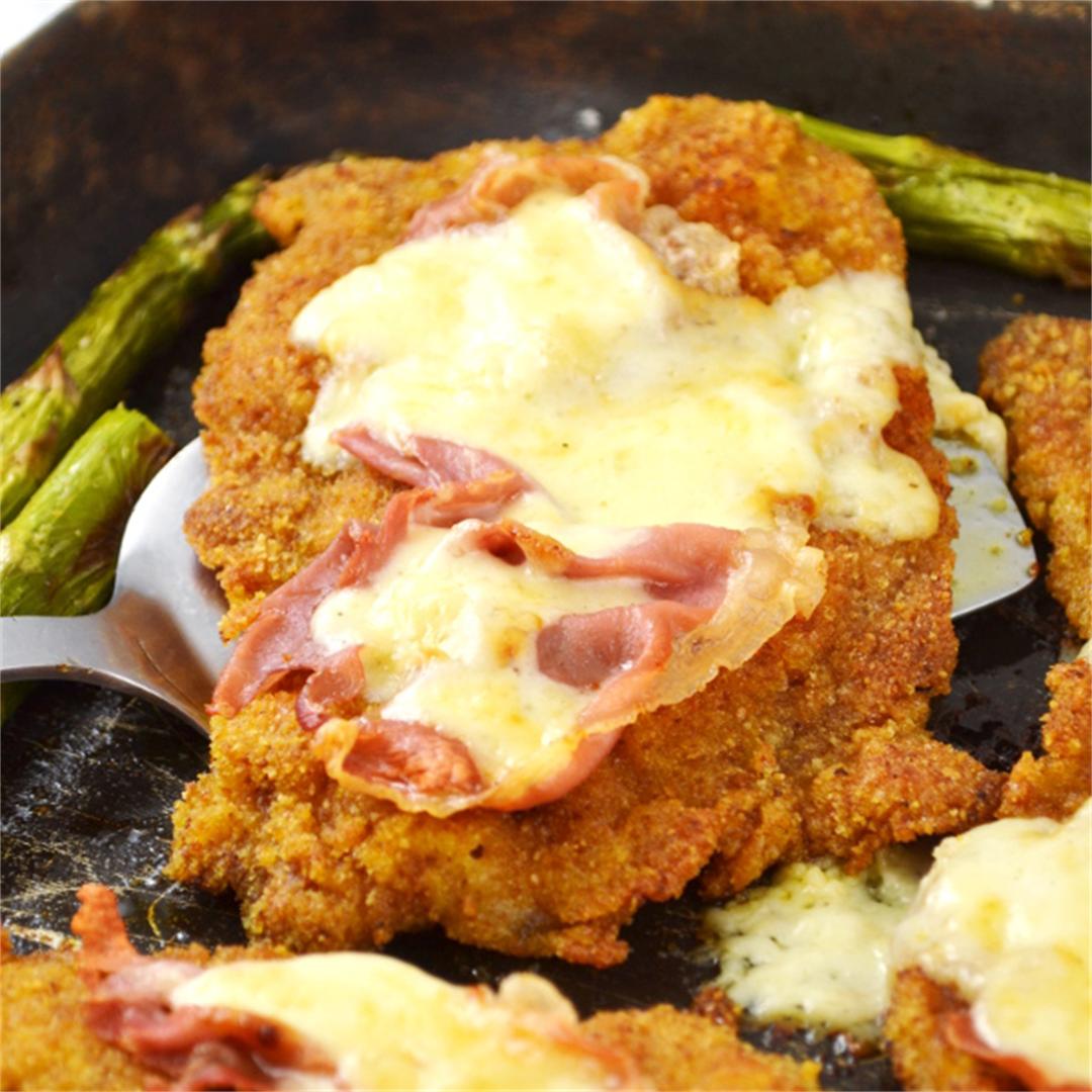 Veal Cutlets with Prosciutto and Parmesan Cream