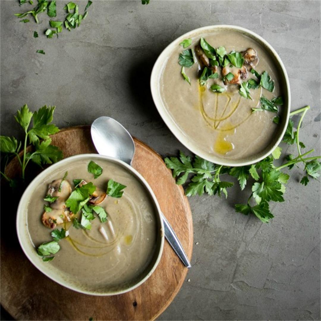 Mushroom and Lentil Soup with Miso