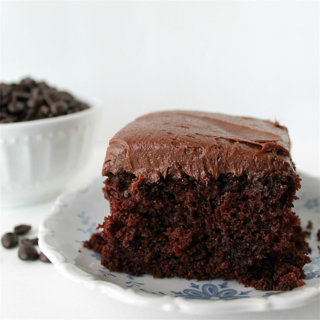 Chocolate Coffee Depression Cake