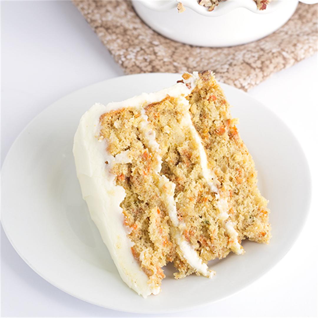 Pineapple Carrot Cake with Cream Cheese Frosting