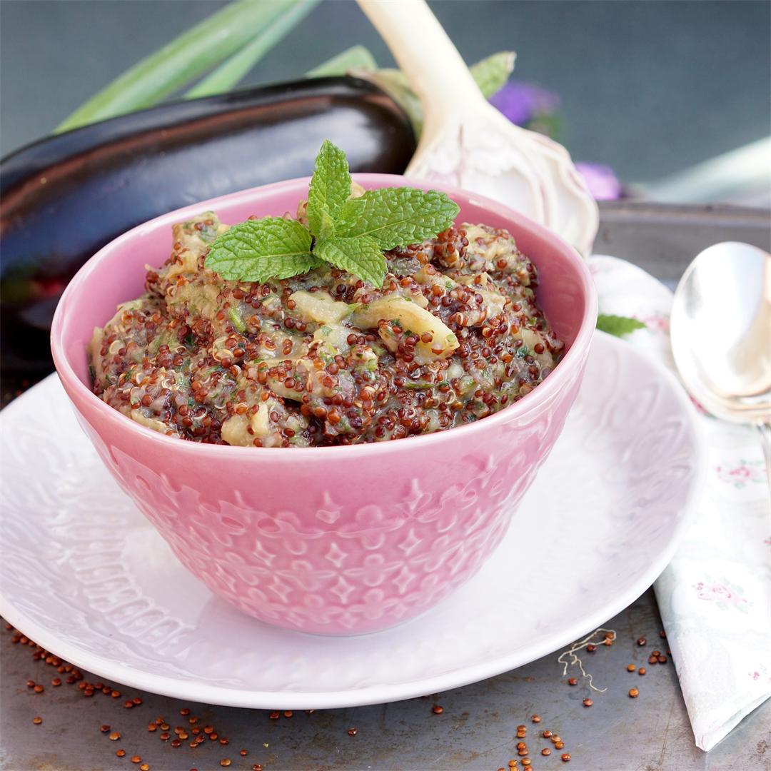 Eggplant Mint Quinoa