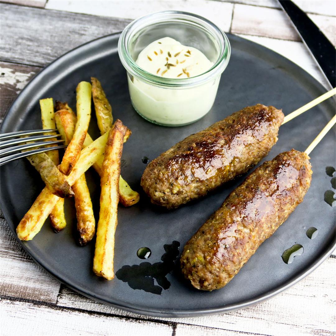 Lamb kofte with fennel, marjoram and oregano. You’ll love this!