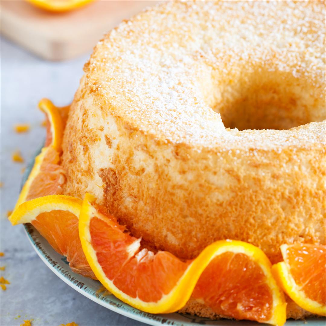 Orange Angel Food Cake