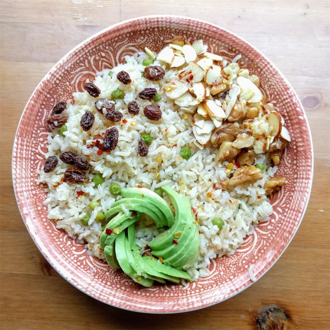 Brown Rice Walnut & Raisin Salad