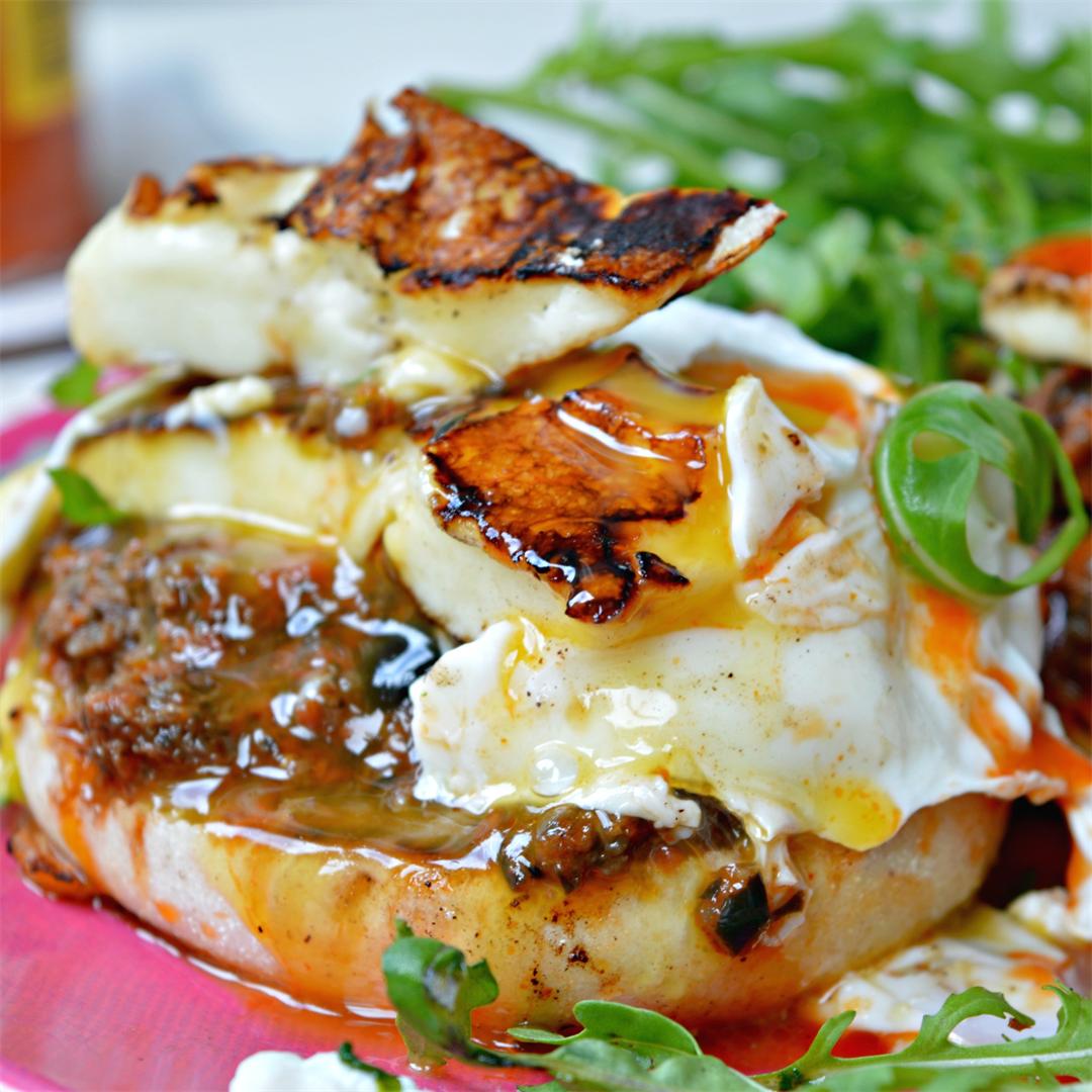 Double Halloumi Burger with Tapenade