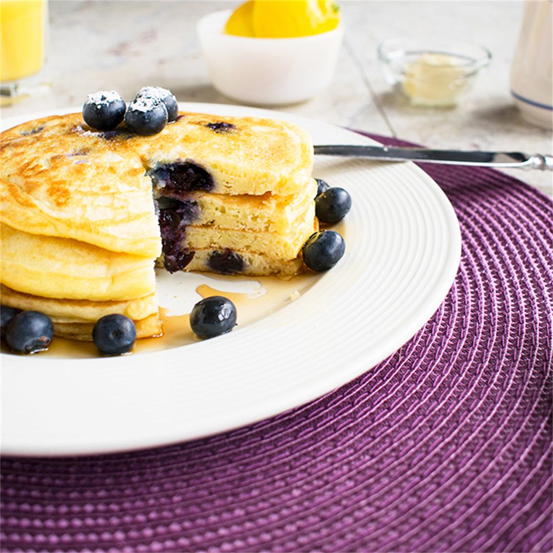 Easy Lemon-Blueberry Pancakes