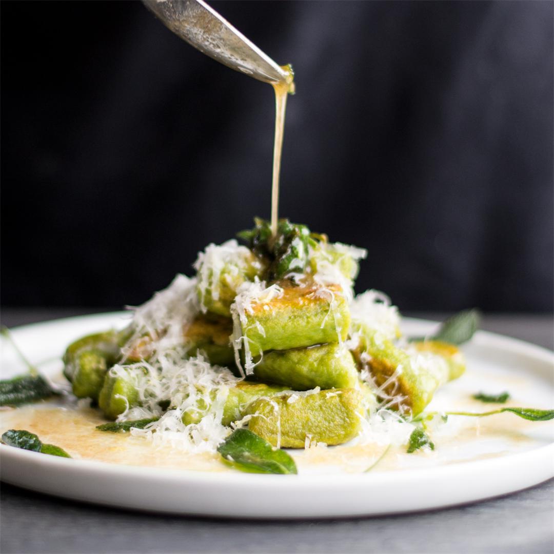 Spinach Gnocchi with Ricotta and Brown Butter Sage
