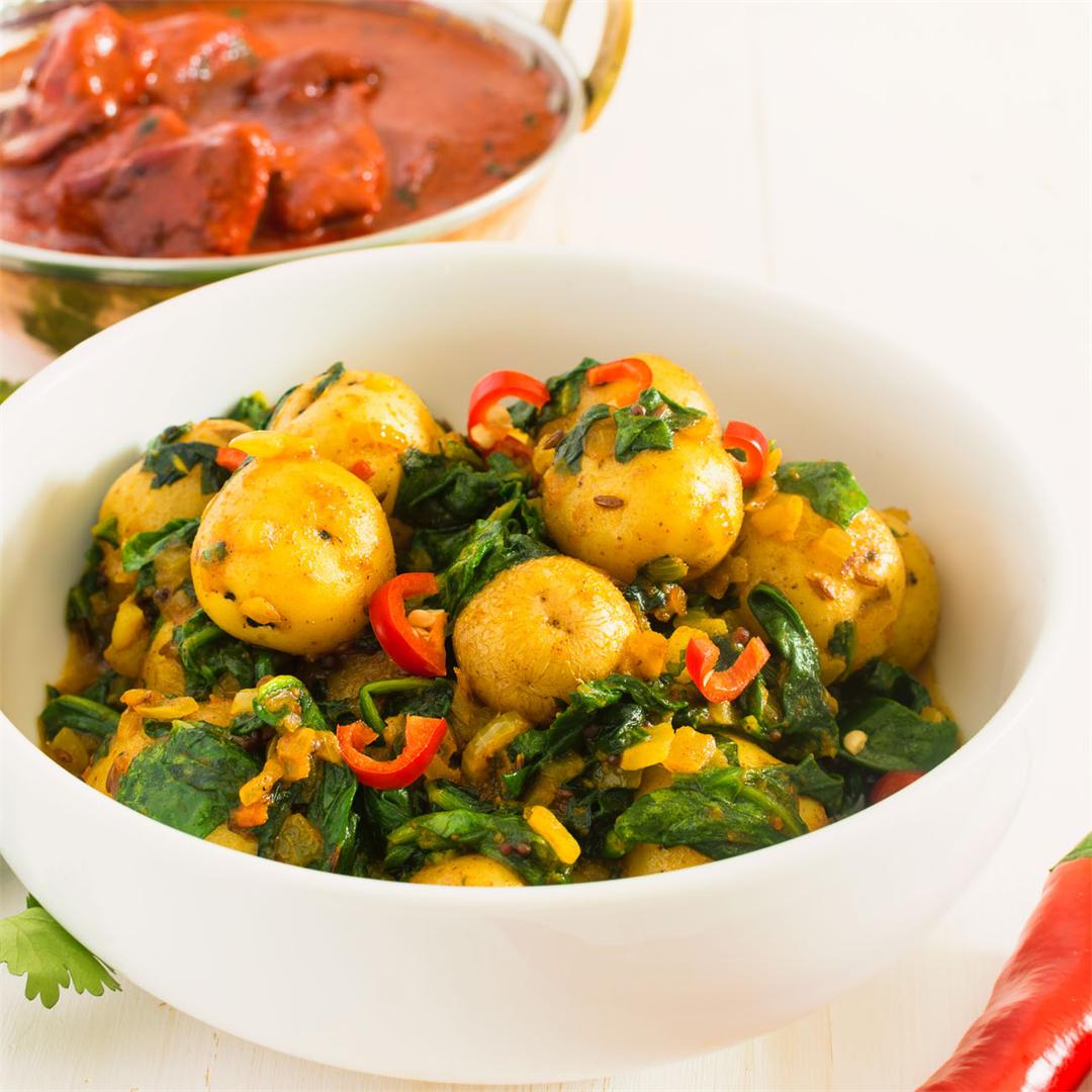 Sag Aloo - A Delicious Indian Potato and Spinach Curry