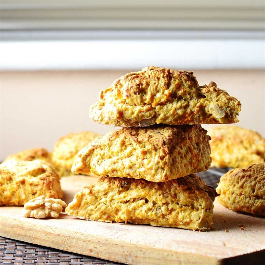 Carrot and Walnut Scones with Skyr