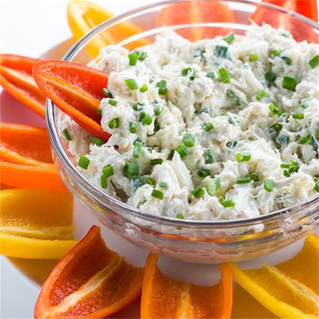 Cold Crab Dip With Cream Cheese - 5 Minutes (Low Carb, GF)
