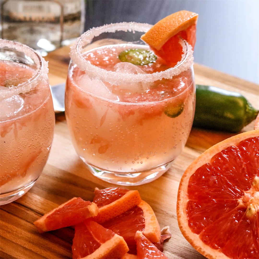Spicy Grapefruit and Jalapeño Cocktail