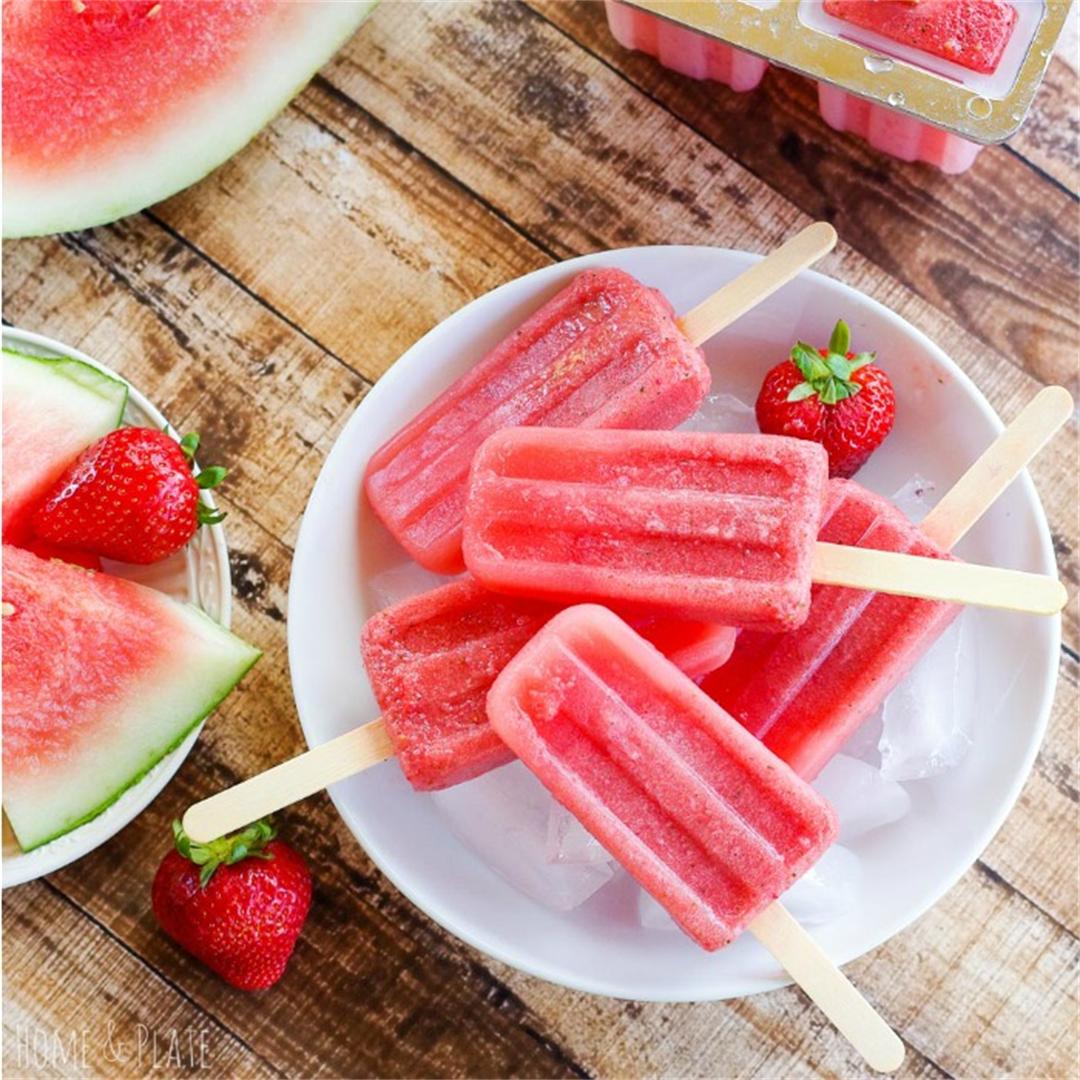 Strawberry Watermelon Popsicles