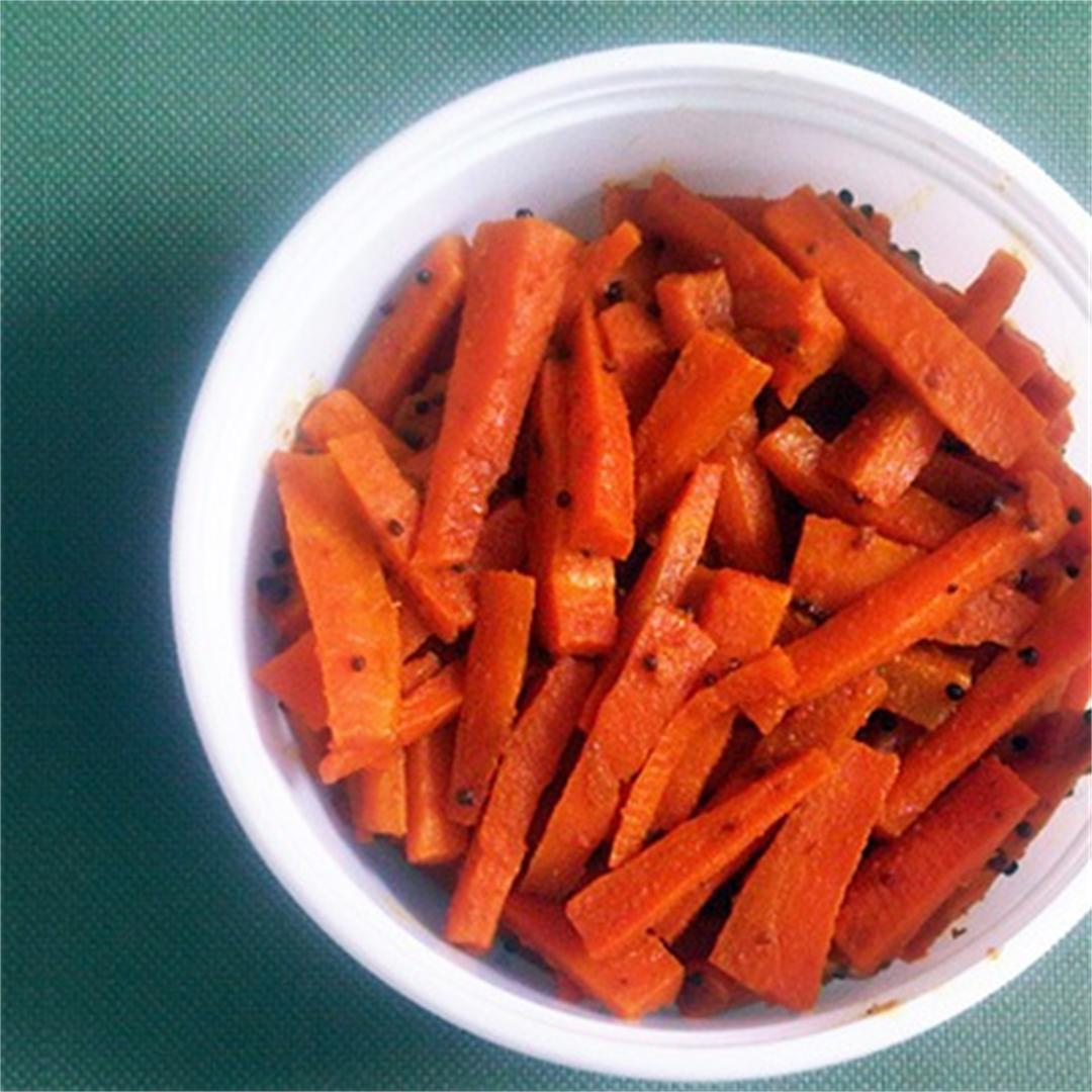 Achari Gajar: Pickled Carrots in Minutes!