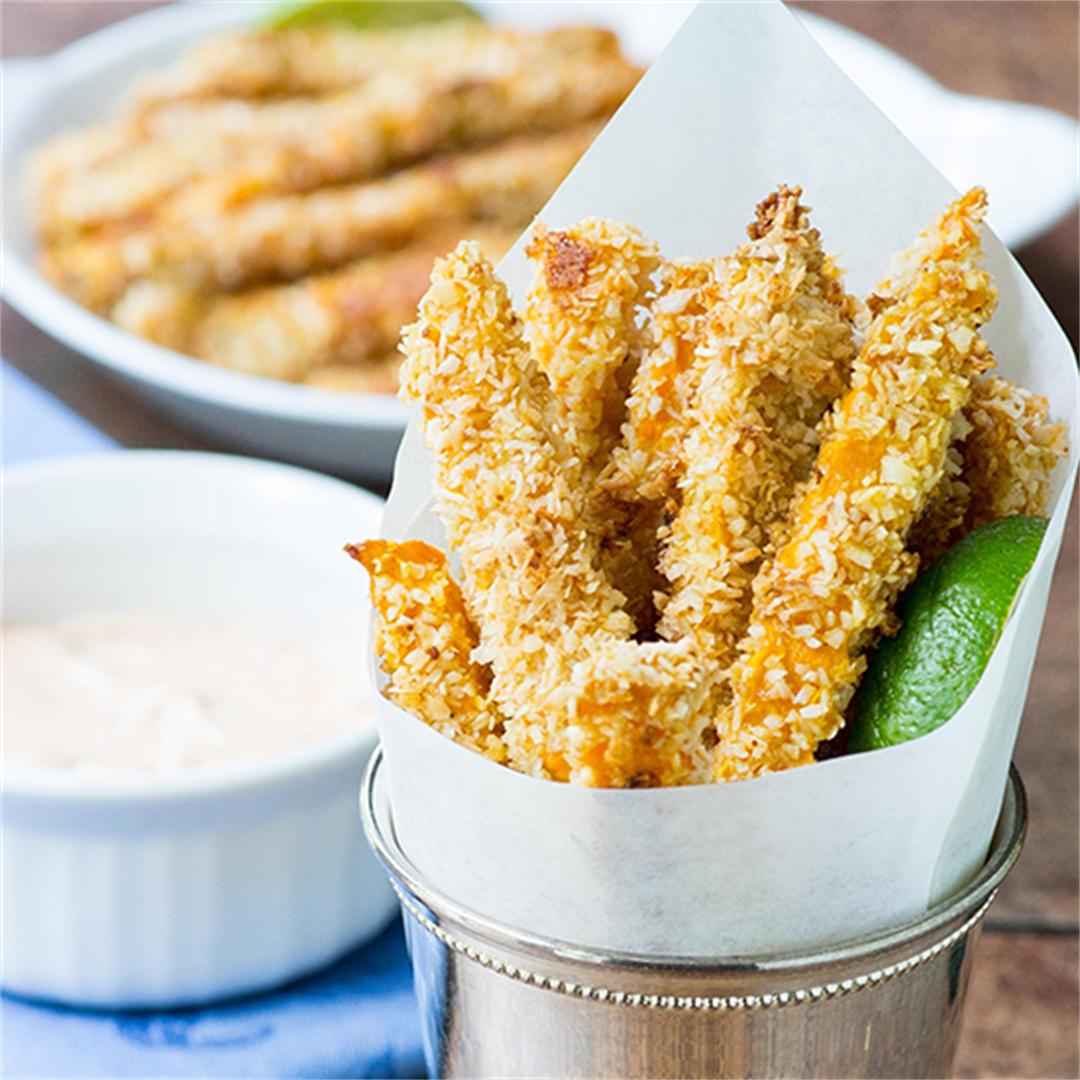 Coconut Crusted Sweet Potato Fries