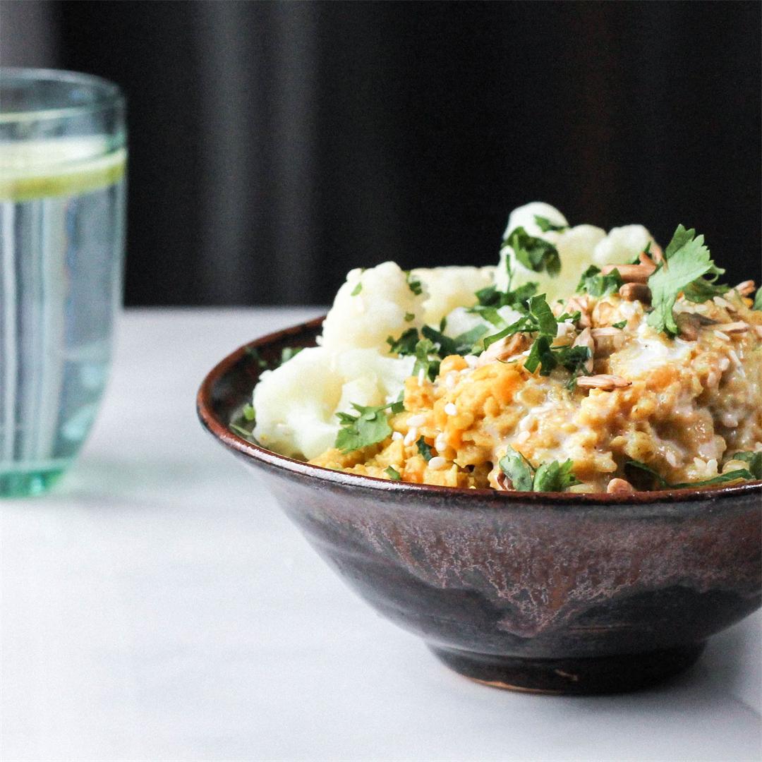 Turmeric Dahl + Cauliflower Bowl (30 minute meal)