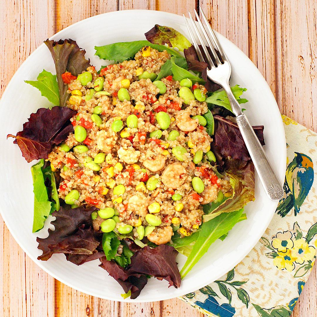 Easy Quinoa and Shrimp Salad