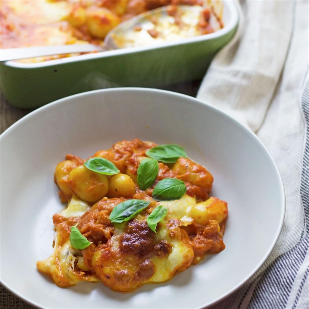 Cheese and Tomato Baked Gnocchi