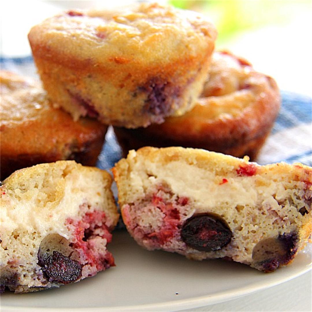 Berry Cream Cheese Muffins
