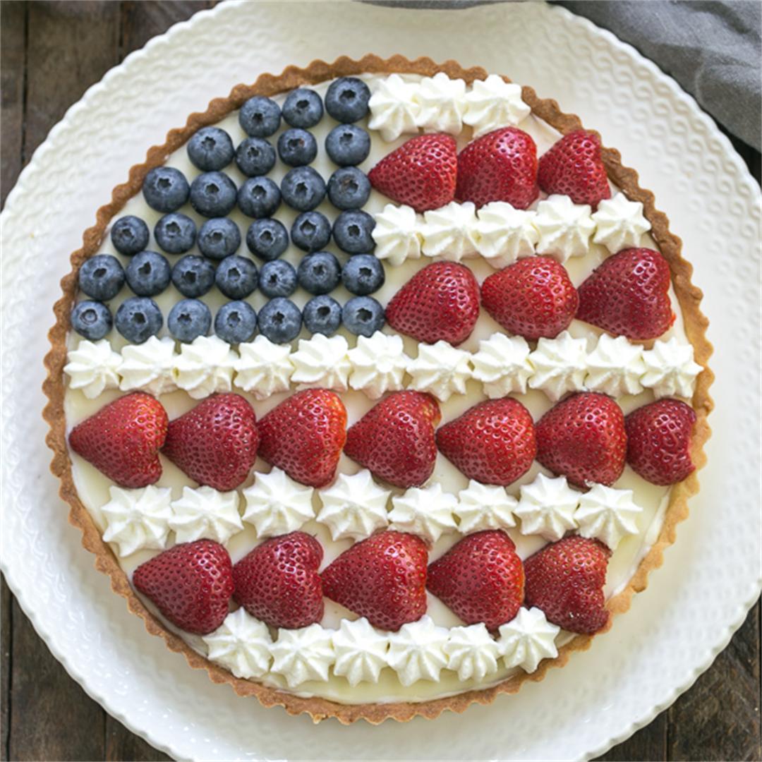 American Flag Fruit Tart