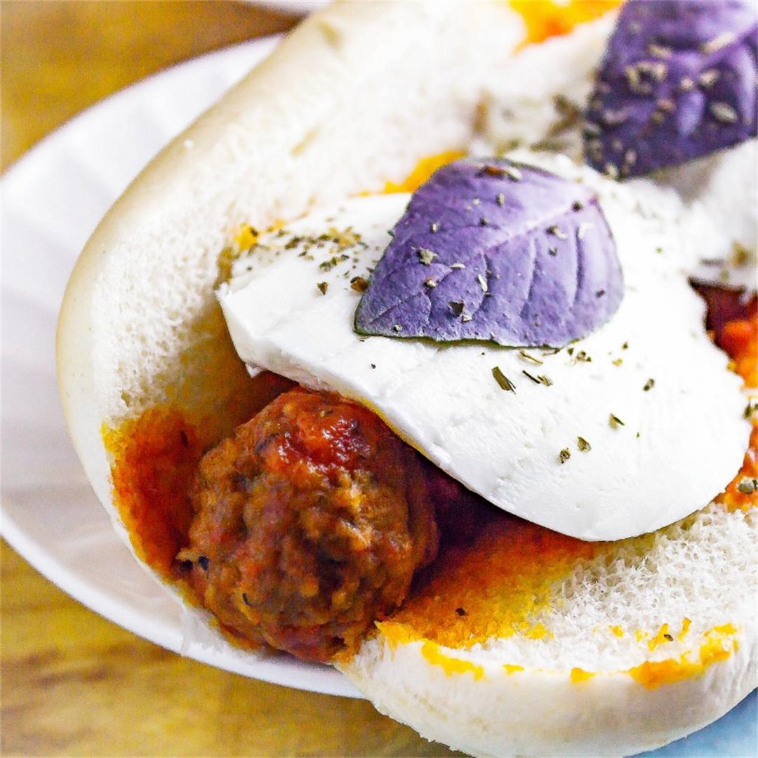 Slow Cooker Caprese Meatball Subs