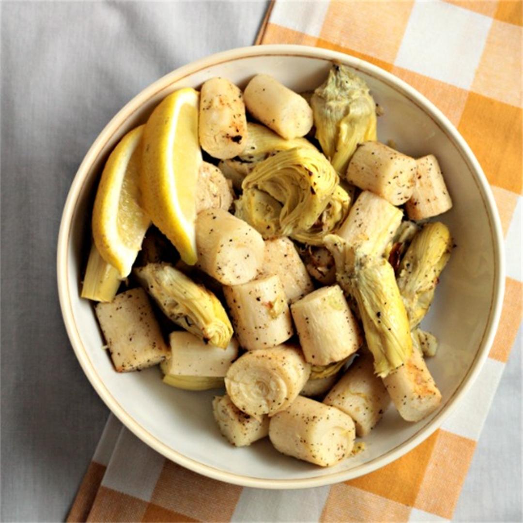 Roasted Hearts of Palm and Artichoke