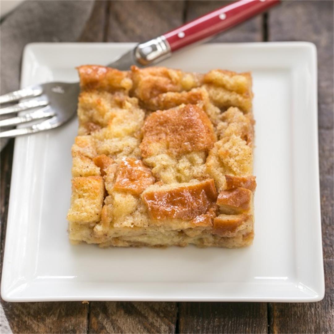 Cinnamon Kissed Bread Pudding with Whiskey Sauce