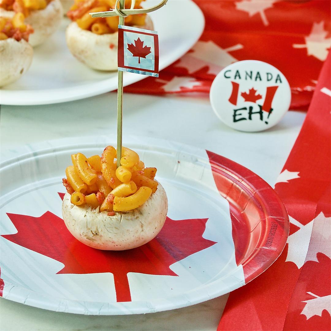 Canadian Inspired Mushroom Bites Celebrating #Canada150
