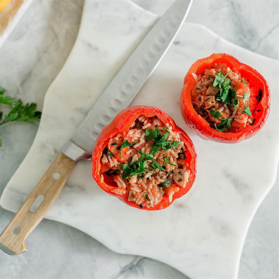 Easy Meals: Stuffed Sausage Peppers