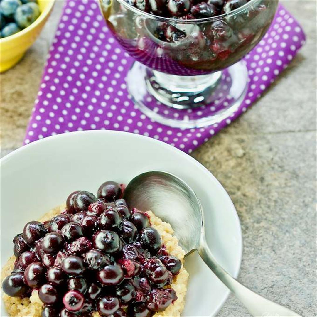 Roasted Blueberry Quinoa Breakfast Bowls