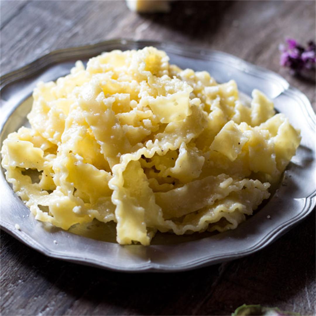 Mafalde Pasta with Butter and Parmesan