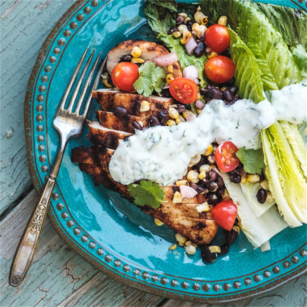 Grilled Chicken with Corn and Black Bean Salsa
