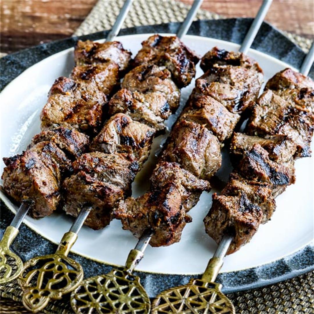 Low-Carb Marinated Beef Kabobs