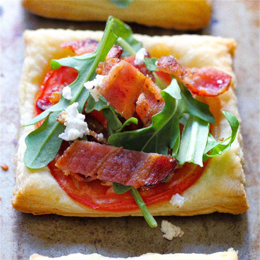 BLT tarts with goat cheese