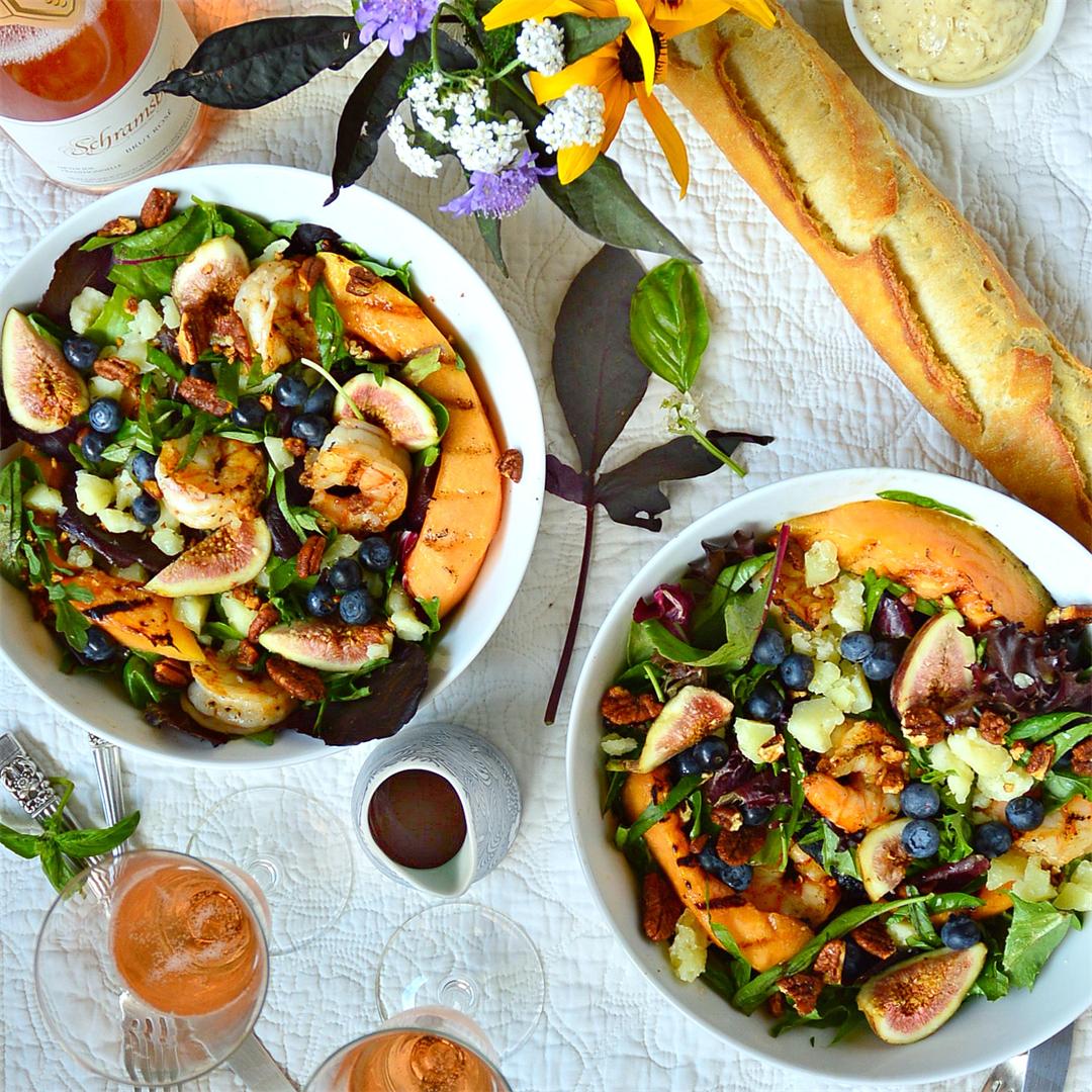 Grilled Shrimp and Melon Salad