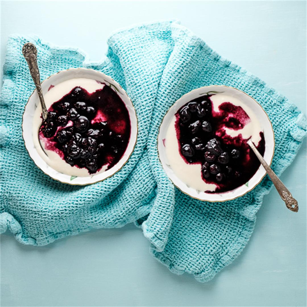 Blueberry Compote with Honeyed Yogurt