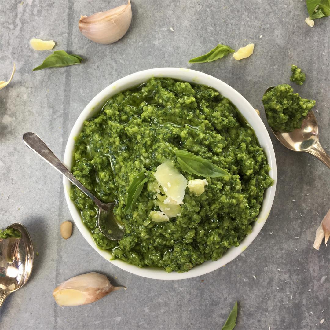 Basil Pesto - simple & tastes SO much better than store bought!