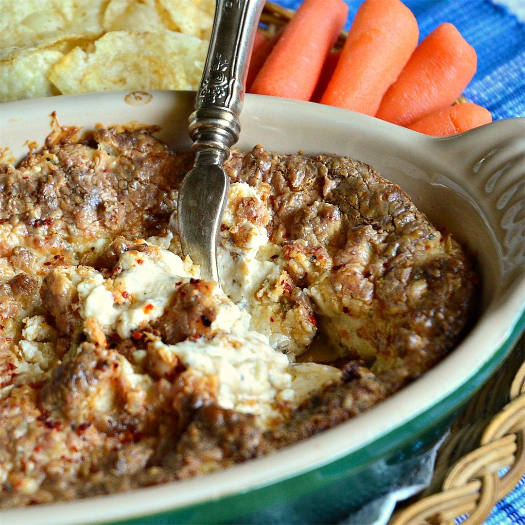 Baked Onion Dip with Pepper