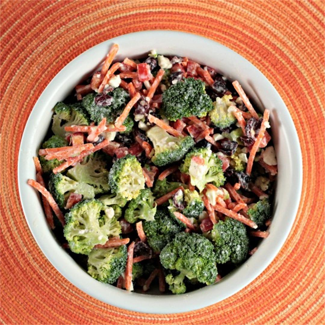 Broccoli Salad with Creamy Feta Dressing