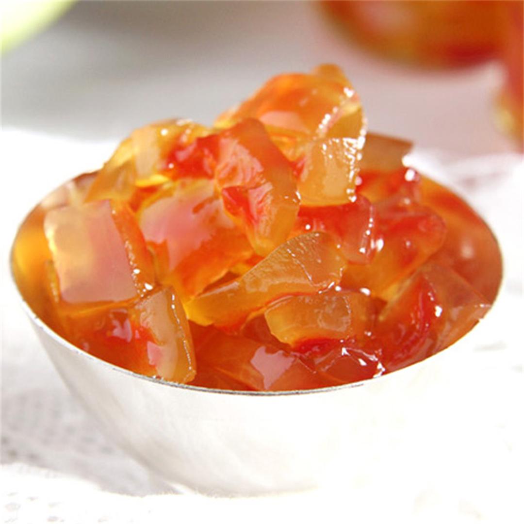 Watermelon Rind Jam or Candied Watermelon Rind in Syrup